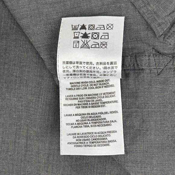 Guess Shirt Mens L Pearl Snaps Embroidered Grey Contrast Trim Western Cowboy - Picture 15 of 15